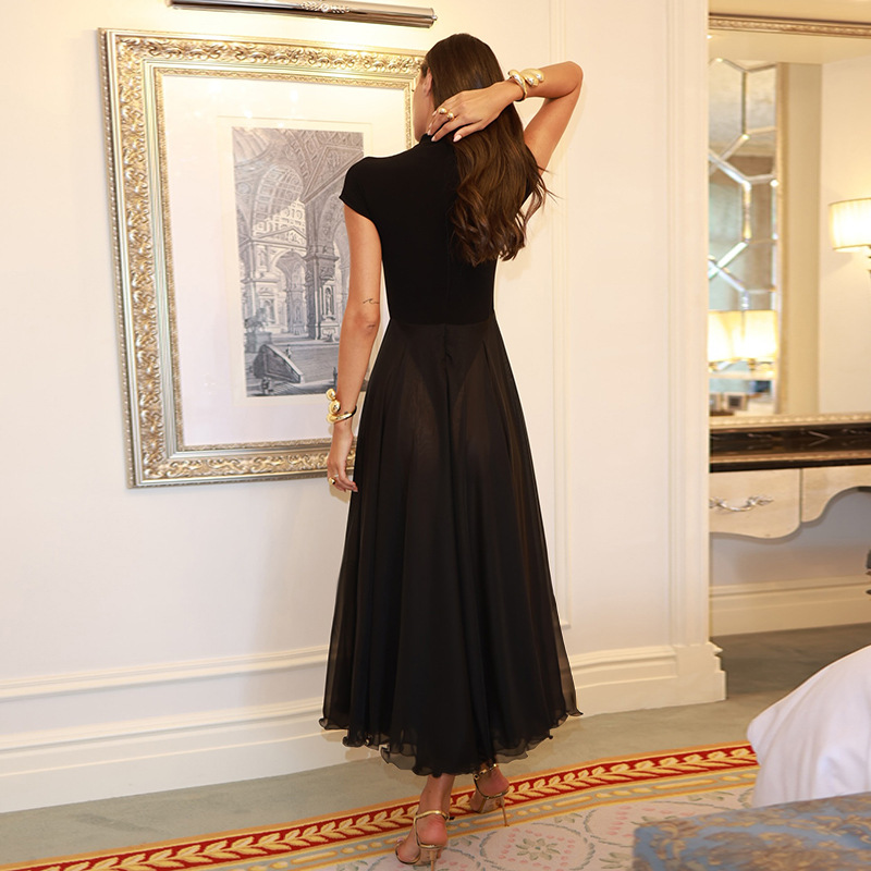 Custom-made mesh-paneled elegant full skirt-145 - Image 2